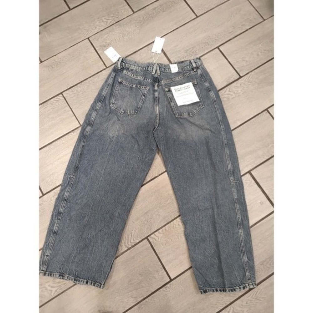 Good American Good Extreme Baggy Jeans Blue High Rise Wide Balloon Leg Size 4 27 - Picture 5 of 6